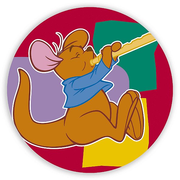 Capa Painel Redondo Sublimado - Ursinho Pooh Guru
