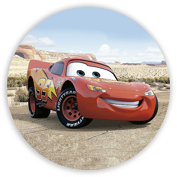 Capa Painel Redondo Sublimado - Carros Pixar