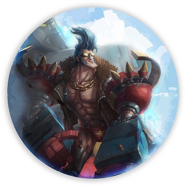 Capa Painel Redondo Sublimado - Franky One Piece Franky One Piece