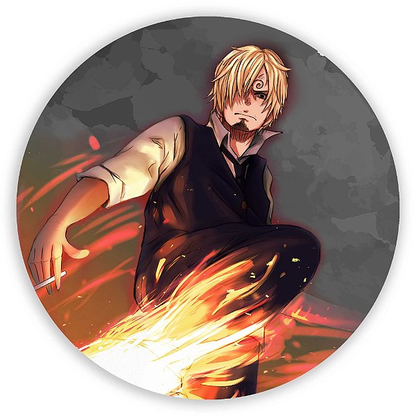 Capa Painel Redondo Sublimado - Sanji One Piece Sanji One Piece