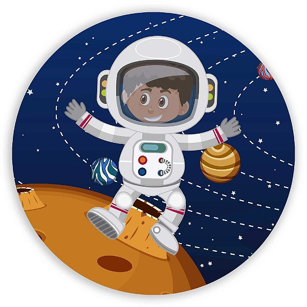 Capa Painel Redondo Sublimado - Astronauta