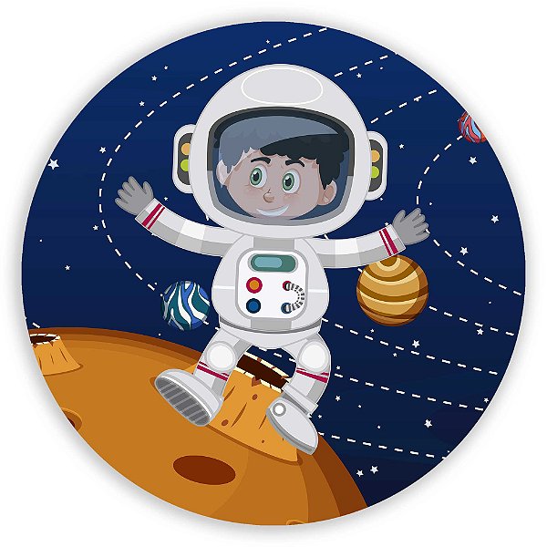 Capa Painel Redondo Sublimado - Astronauta
