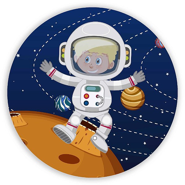 Capa Painel Redondo Sublimado - Astronauta