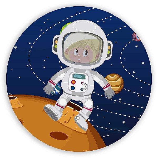 Capa Painel Redondo Sublimado - Astronauta