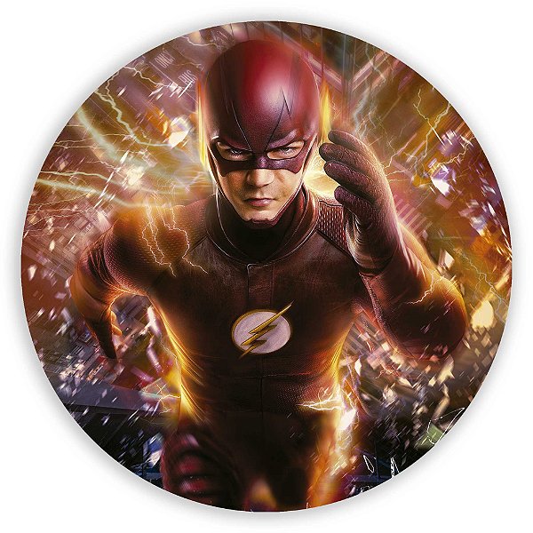 Capa Painel Redondo Sublimado - The Flash