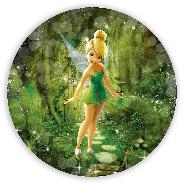 Capa Painel Redondo Sublimado - Tinkerbell