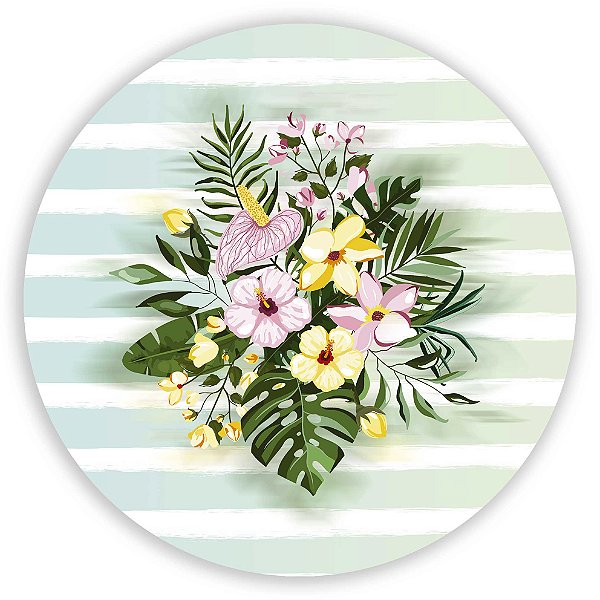 Capa Painel Redondo Sublimado - Tropical
