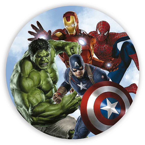 Capa Painel Redondo Sublimado - Vingadores