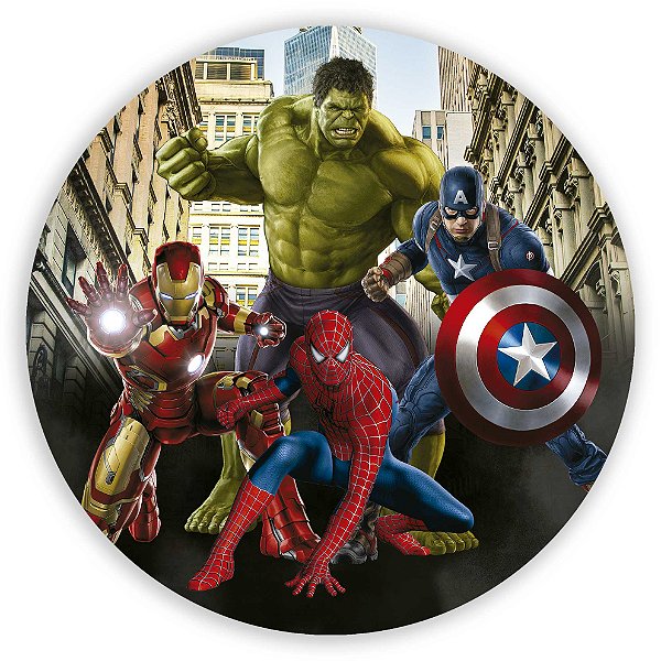 Capa Painel Redondo Sublimado - Vingadores