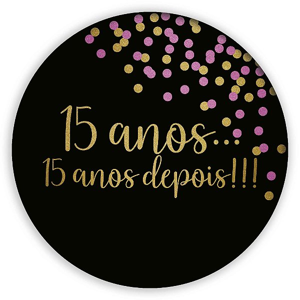 Capa Painel Redondo Sublimado - 15 anos