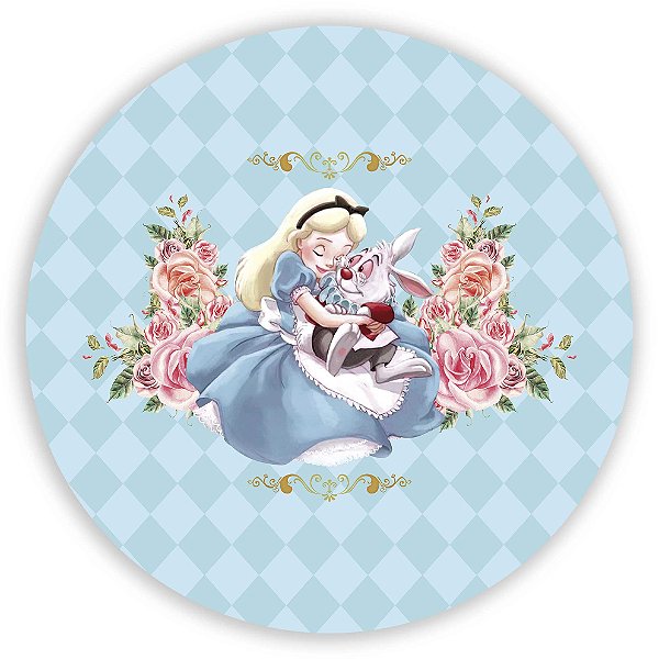 Capa Painel Redondo Sublimado - Alice