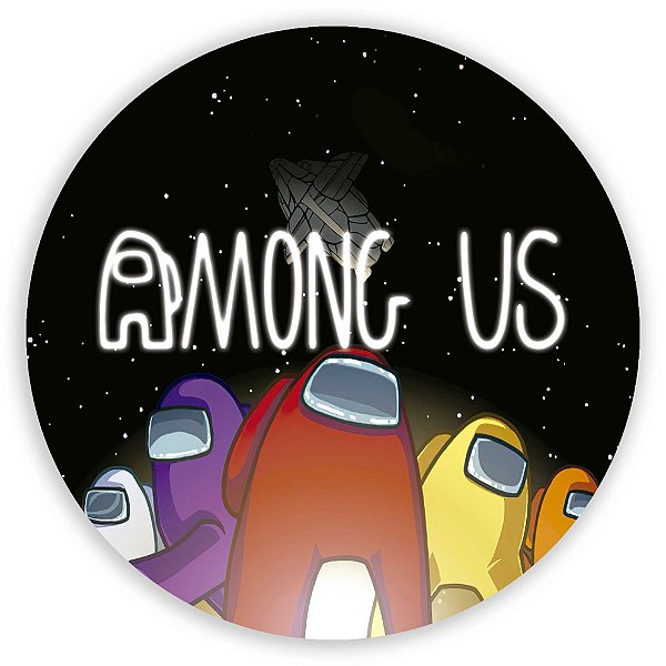 Capa Painel Redondo Sublimado - Among Us