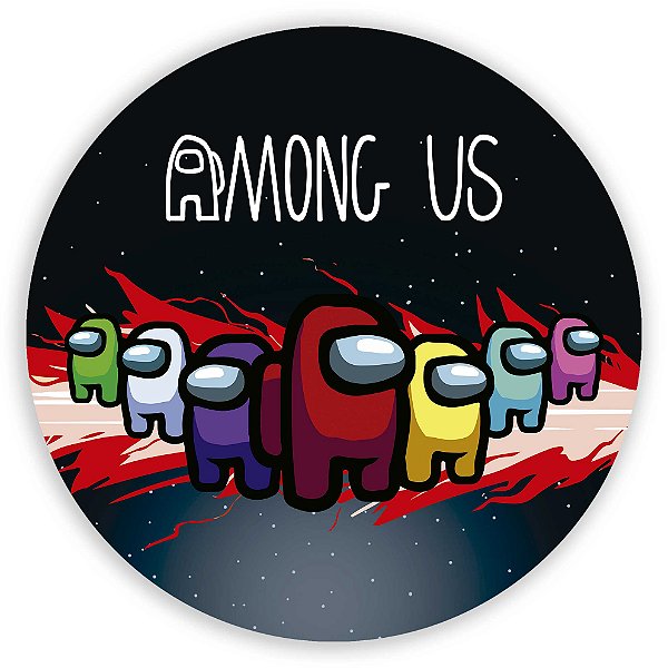 Capa Painel Redondo Sublimado - Among Us