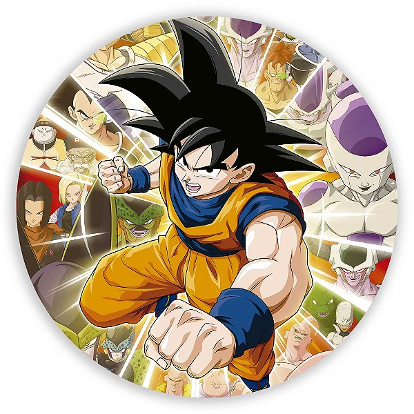 Capa Painel Redondo Sublimado - Dragon Ball