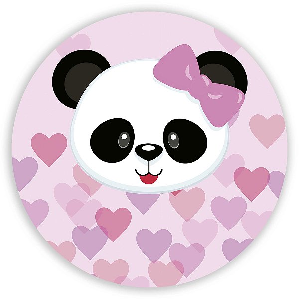 Capa Painel Redondo Sublimado - Panda