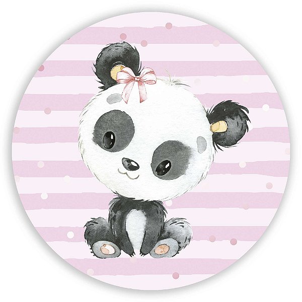 Capa Painel Redondo Sublimado - Panda