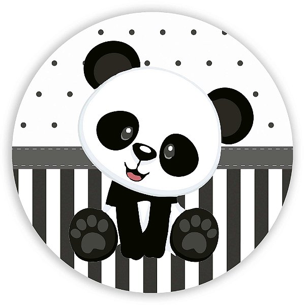 Capa Painel Redondo Sublimado - Panda