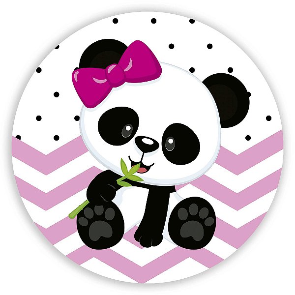Capa Painel Redondo Sublimado - Panda