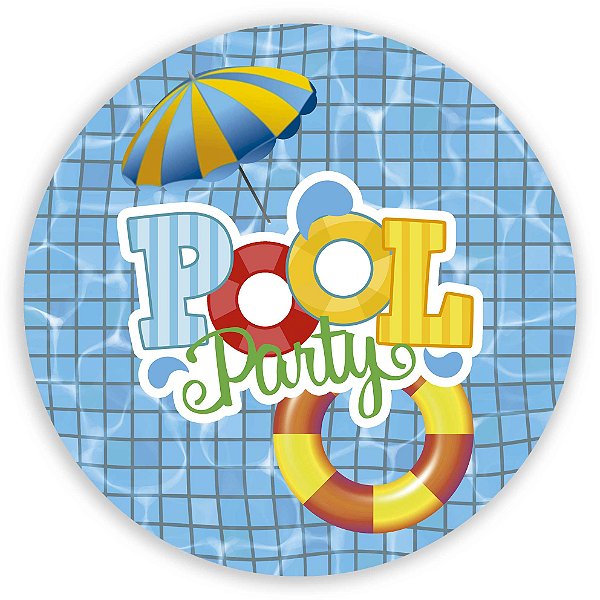 Capa Painel Redondo Sublimado - Pool Party