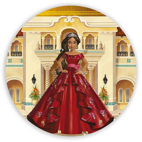 Capa Painel Redondo Sublimado - Princesa Elena de Avalor