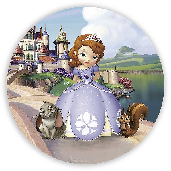 Capa Painel Redondo Sublimado - Princesa Sofia