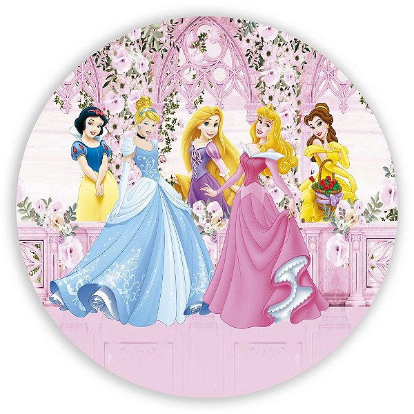 Capa Painel Redondo Sublimado - Princesas