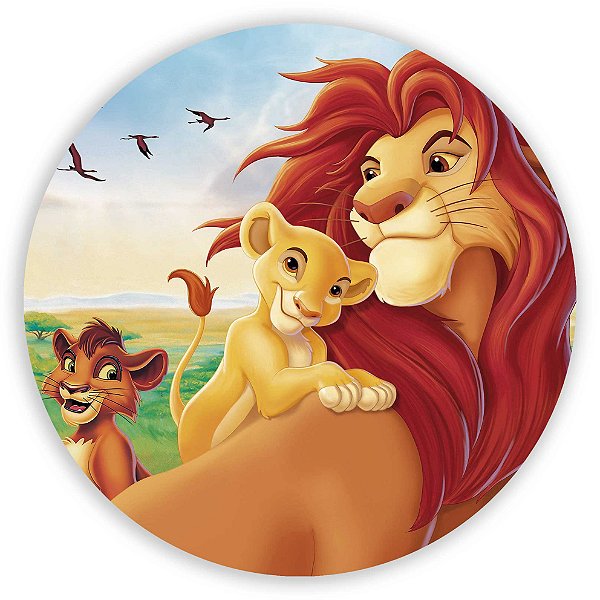 Capa Painel Redondo Sublimado - Rei Leao
