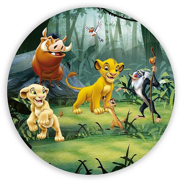 Capa Painel Redondo Sublimado - Rei Leao