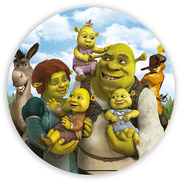 Capa Painel Redondo Sublimado - Shrek