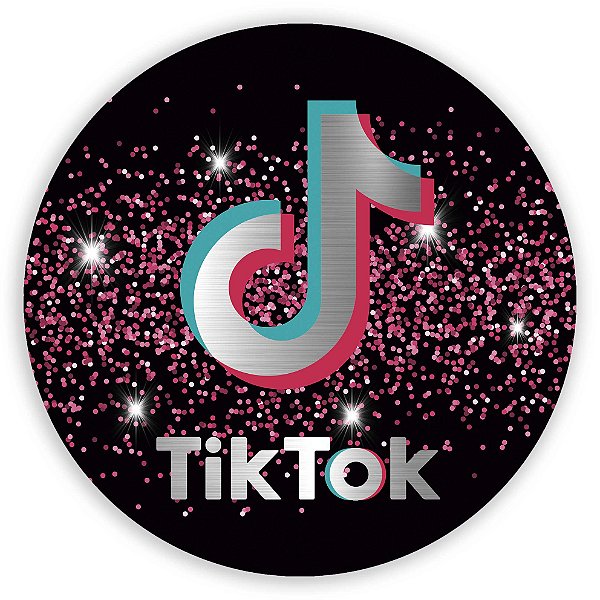 Capa Painel Redondo Sublimado - Tik Tok
