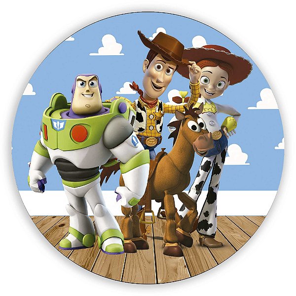 Capa Painel Redondo Sublimado - Toy Story