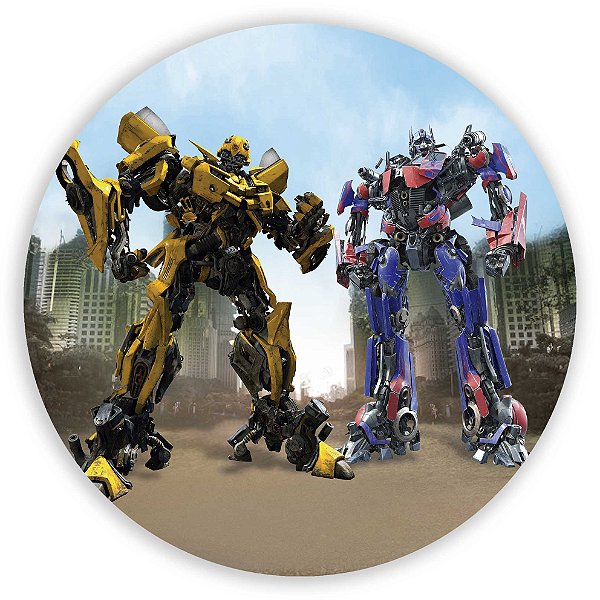 Capa Painel Redondo Sublimado - Transformers
