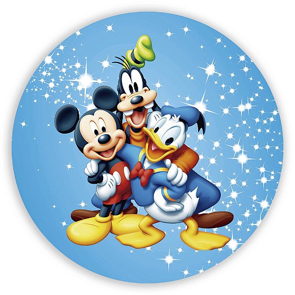 Capa Painel Redondo Sublimado - Turma do Mickey