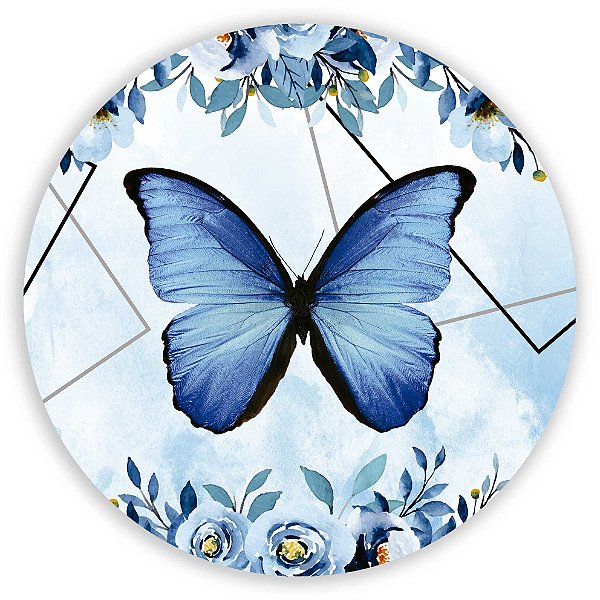Capa Painel Redondo Sublimado - Borboleta