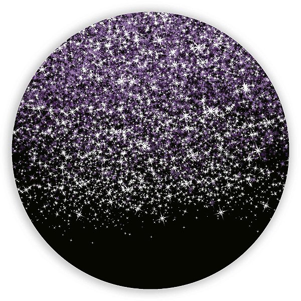 Capa Painel Redondo Sublimado - Glitter Lilás