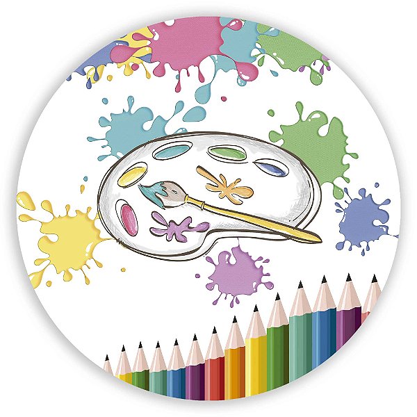 Capa Painel Redondo Sublimado - Pintando o 7