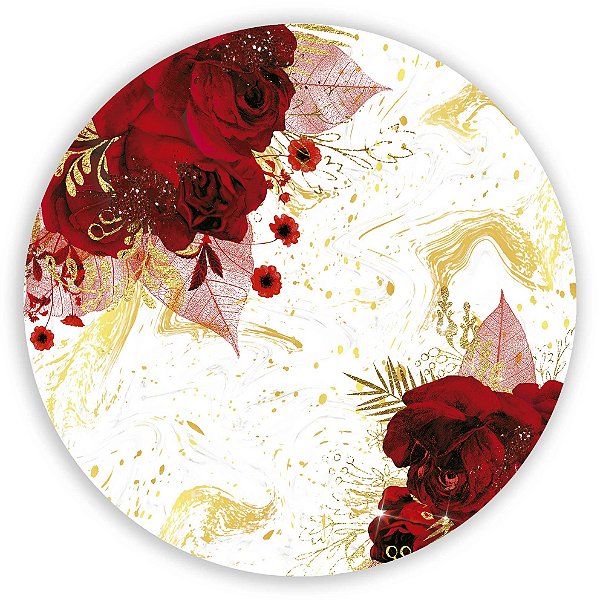 Capa Painel Redondo Sublimado - Floral