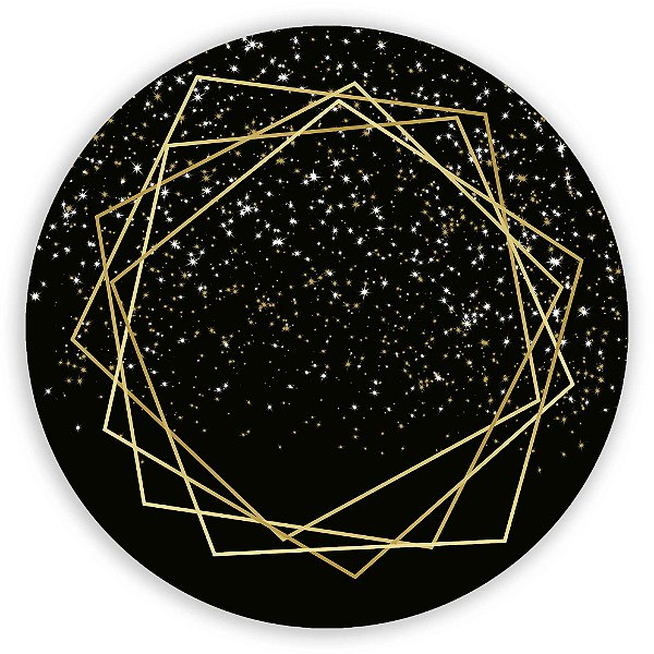 Capa Painel Redondo Sublimado - Glitter Dourado