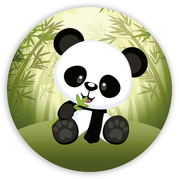 Capa Painel Redondo Sublimado - Panda