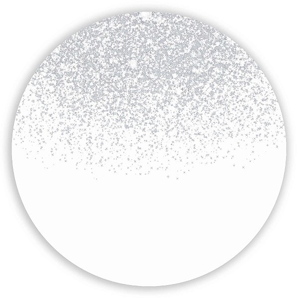 Capa Painel Redondo Sublimado - Glitter Branco Glitter Branco