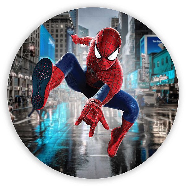 Capa Painel Redondo Sublimado - Homem Aranha Homem Aranha