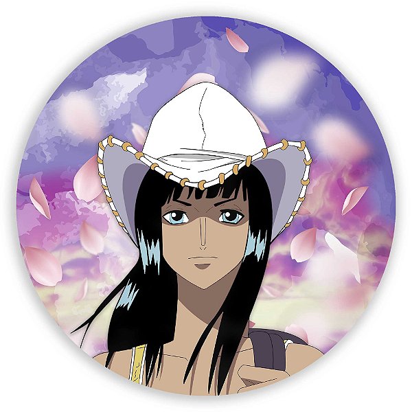 Capa Painel Redondo Sublimado - One Piece Robin