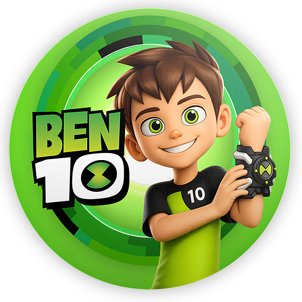 Capa Painel Redondo Sublimado - Ben 10