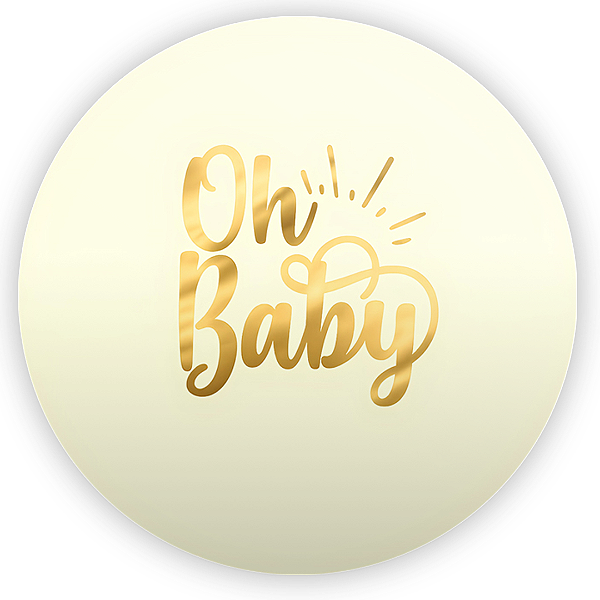 Capa Painel Redondo Sublimado - Ursinho Oh Baby