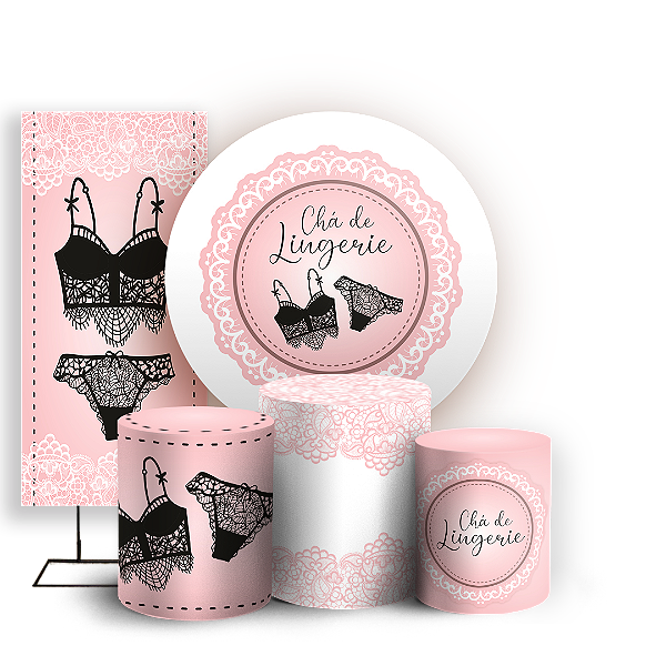 Capas Painel Redondo Trio Cilindro e Faixa Lateral Sublimado - Lingerie