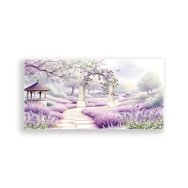 Capa Painel Retangular Sublimado - Jardim de Lavandas