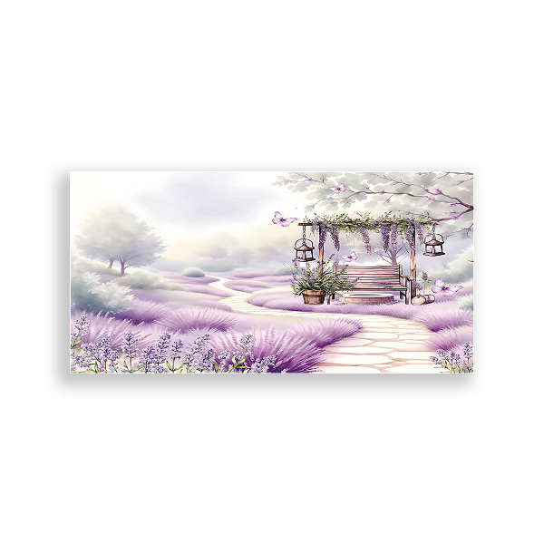 Capa Painel Retangular Sublimado - Jardim de Lavandas