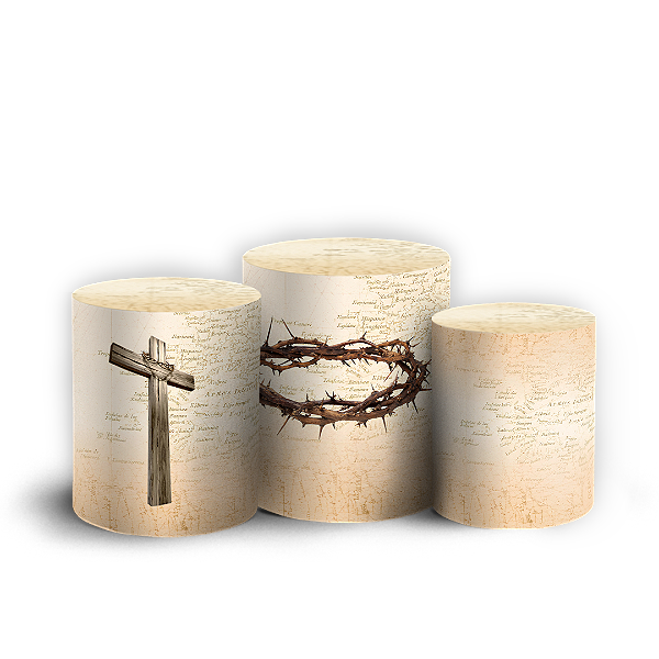 Capas Trio Cilindro Sublimado Vest Facil - Jesus Ele Vive