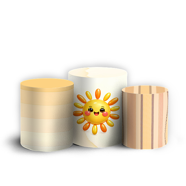 Capas Trio Cilindro Sublimado Veste Fácil - Volta Ao Sol