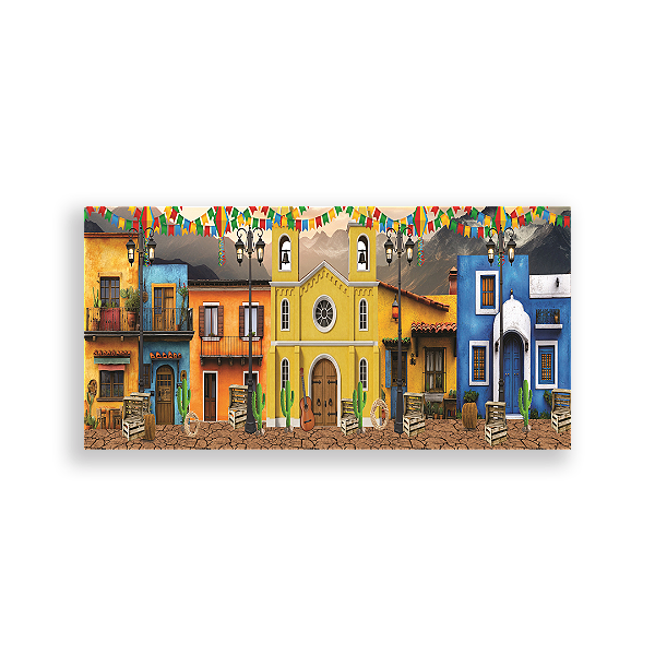 Capa Painel Retangular Sublimado - Festa Junina